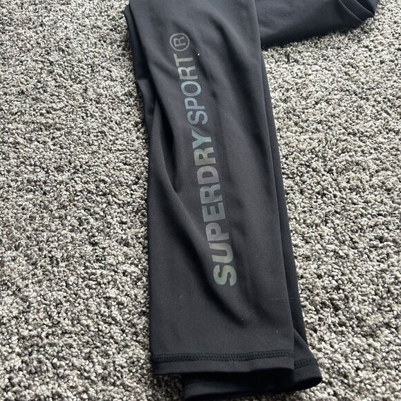 Superdry Womens Leggings 10 Sport Training Seamless Power Holographic Logo - Picture 8 of 11